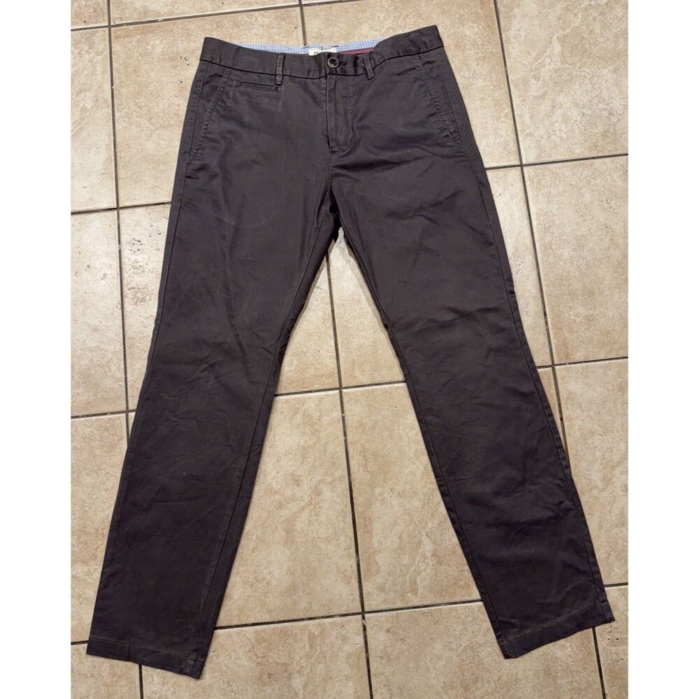 Perk Pants Mens 31x32 Gray Slim Fit Stretch Chino Casual Cotton Spandex